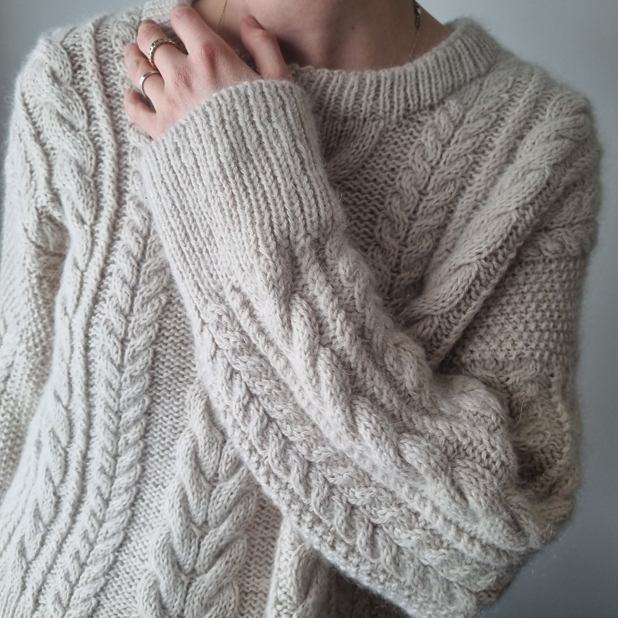 Soft Willow Sweater Knitting Pattern by Wool of Thought